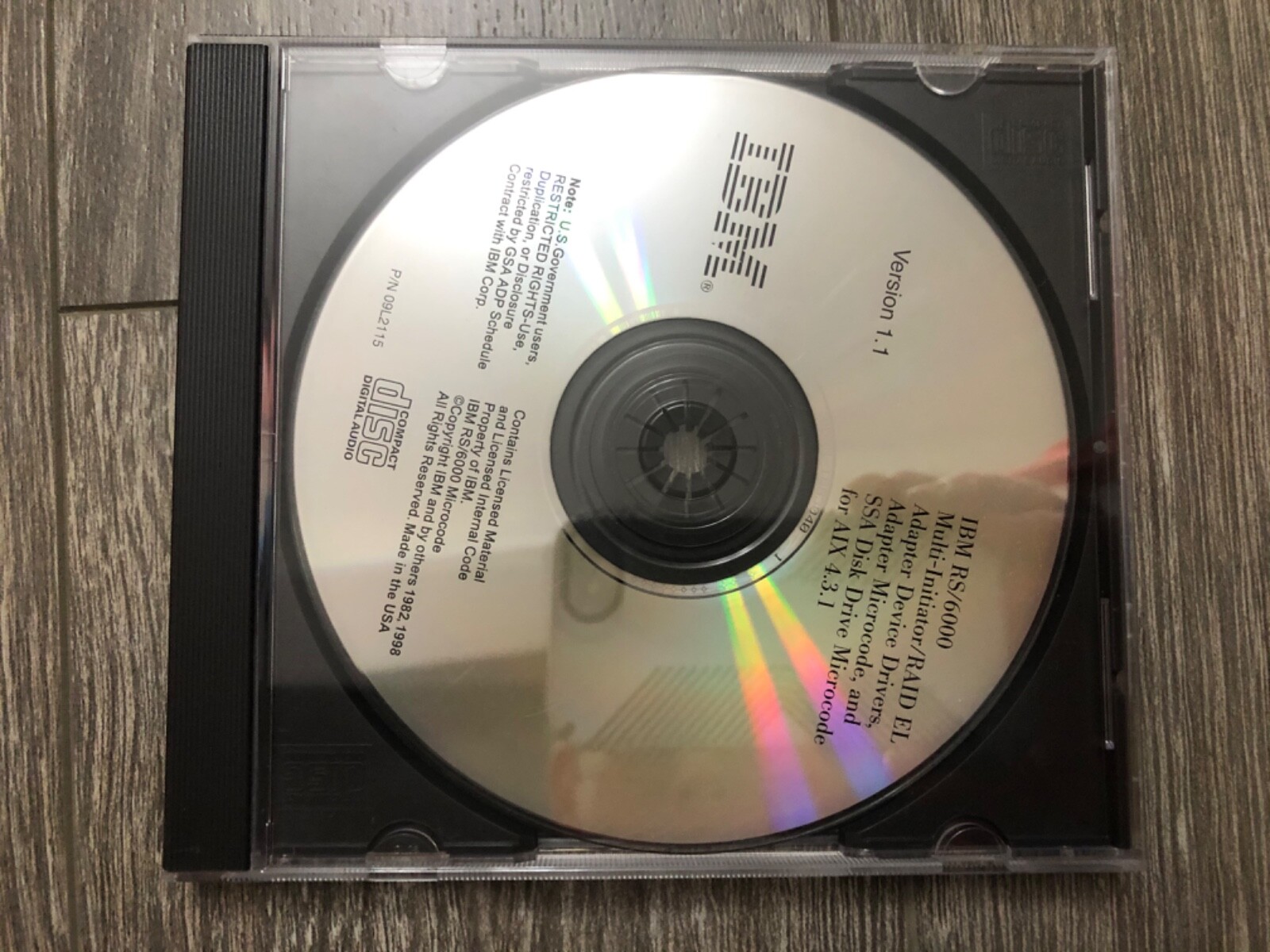 IBM RS/6000 Version 1.1 CD Multi Initiator, Adapter Device Drivers, Microcode...