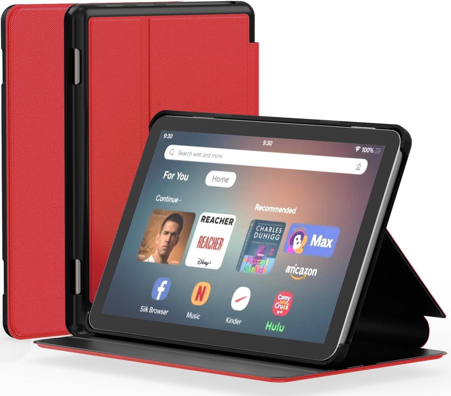 Case for 8 & 8 Plus Tablet Case, Adjustable Stand, Auto Wake/Sleep, Soft TPU Bac
