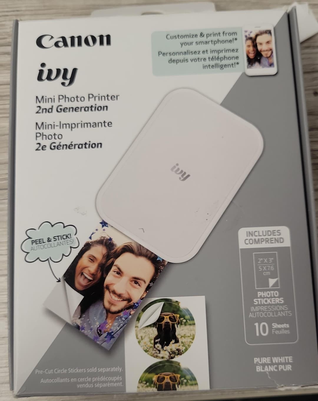 Canon Ivy 2nd Generation Mini Photo Printer, Open Box