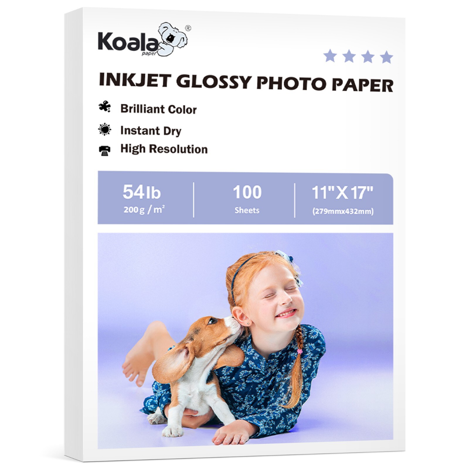 100-200 Koala Premium 54lb Photo Paper 11x17 Glossy Inkjet Printer Menu Posters