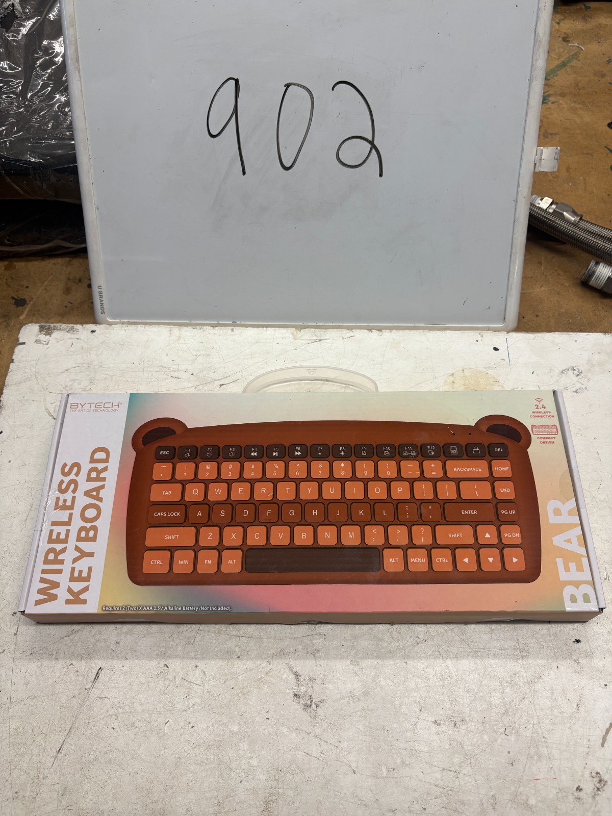 Bytech Wireless Bear Compact Keyboard Plug & Play QWERTY Brown BY-KB-WS-102-BR