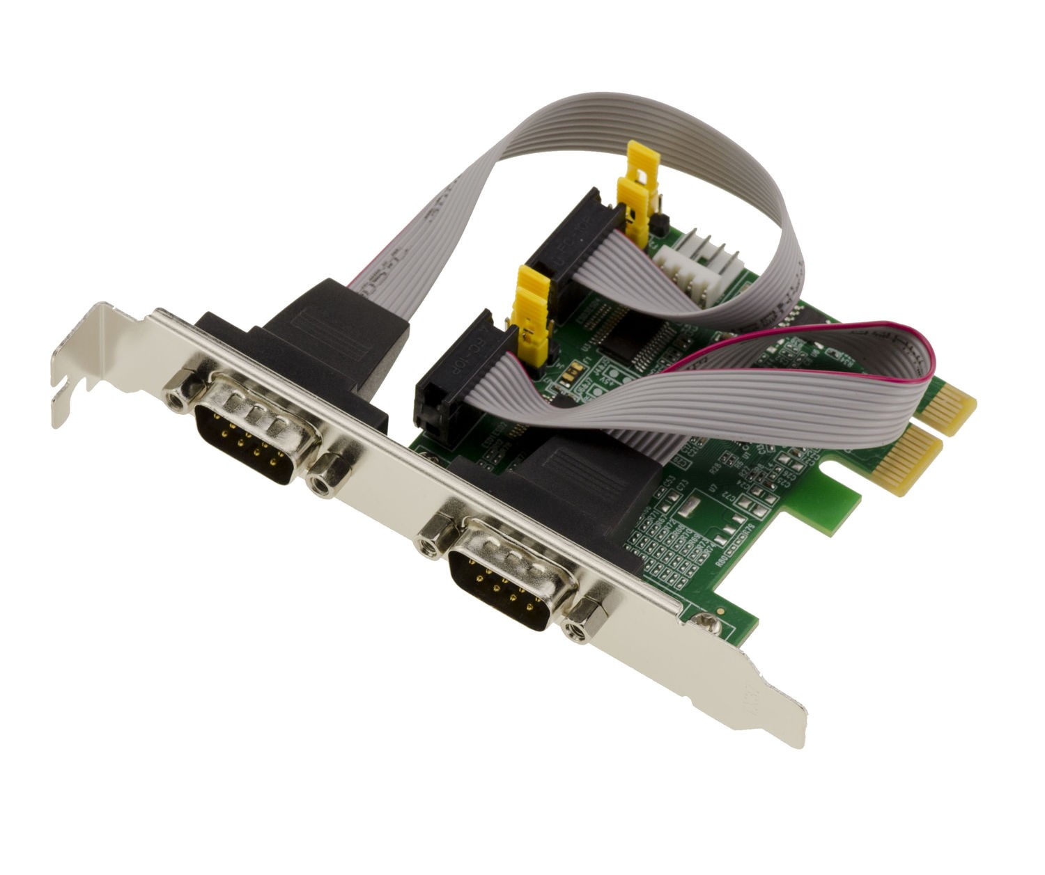PCIe RS232 Card 2 Ports POS Power On Serial 5V Or 12V. ASIX 99100 Chipset