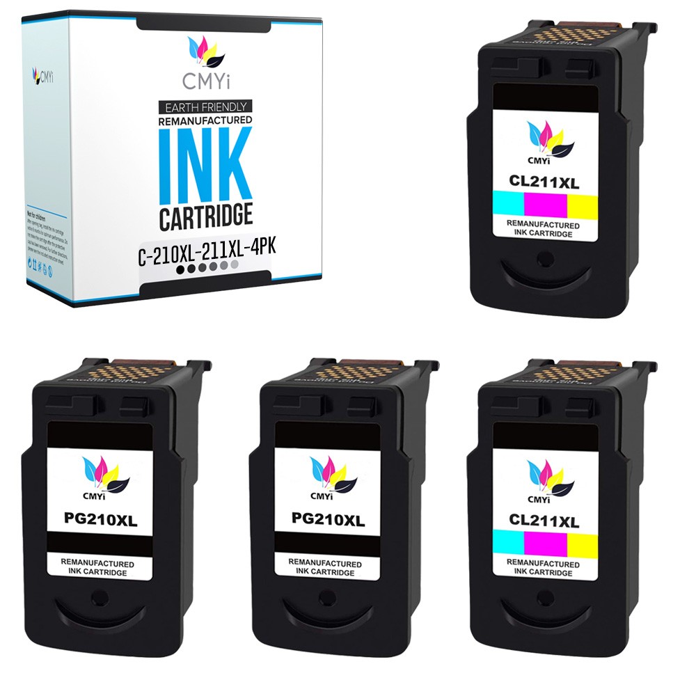 CMYi 4X Compatible Canon Printer Ink 210XL and 211XL for PIXMA MP235 MP250 MP270