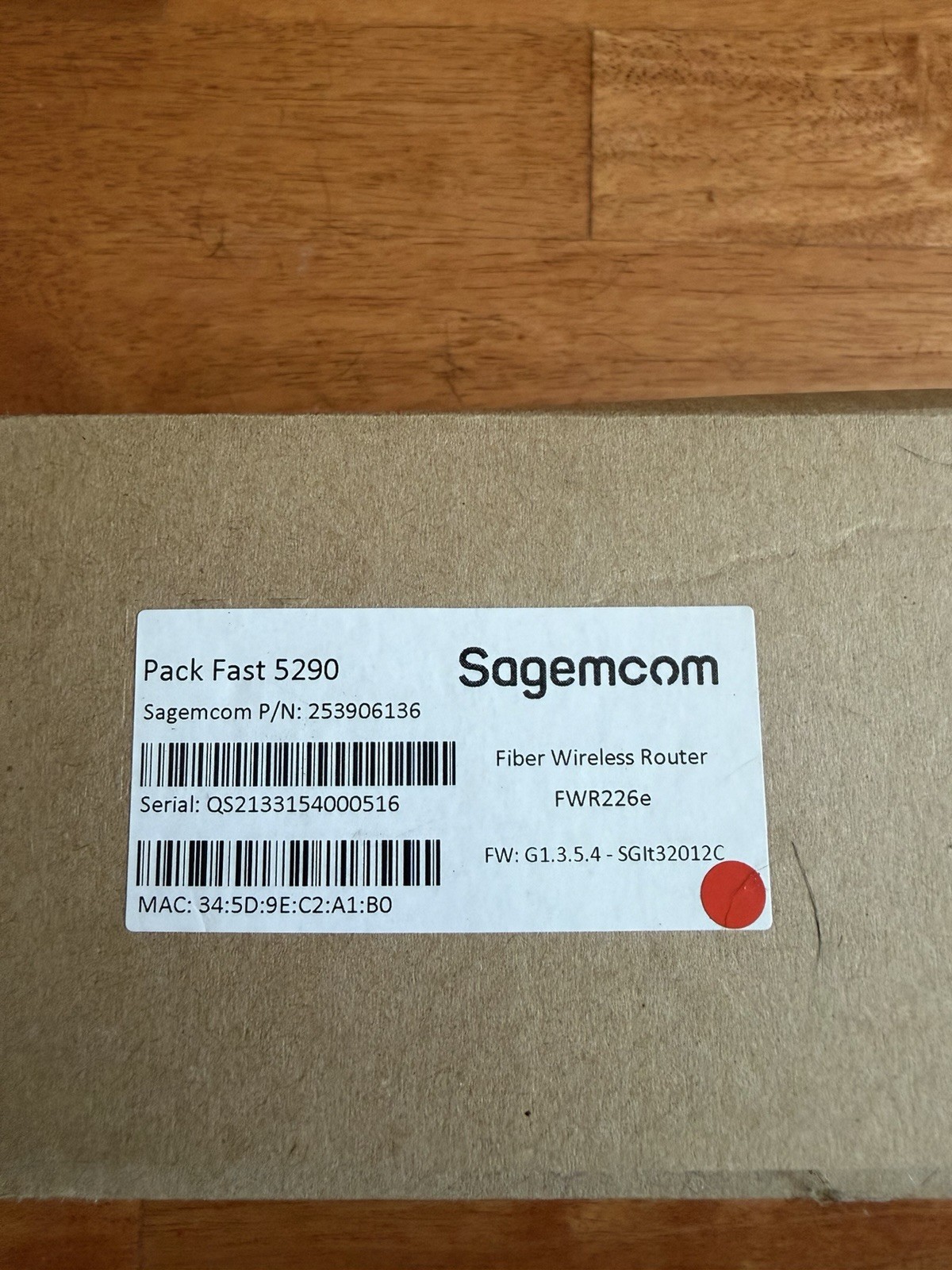 Frontier Sagemcom Fast-5290 Fiber Wireless Router FWR226e