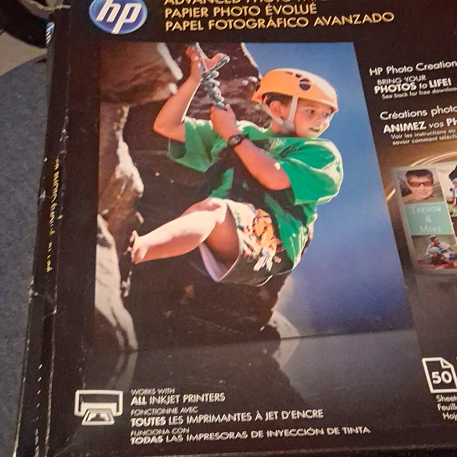 HP Advanced Photo Paper Glossy 4x6 250gsm Inkjet 50 Sheets White Q8690A