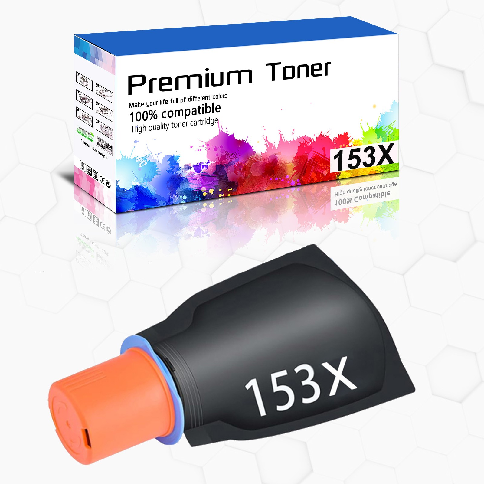 W1530X Black Toner Reload Kit Compatible For HP 153X LaserJet Tank 2604 2604dw