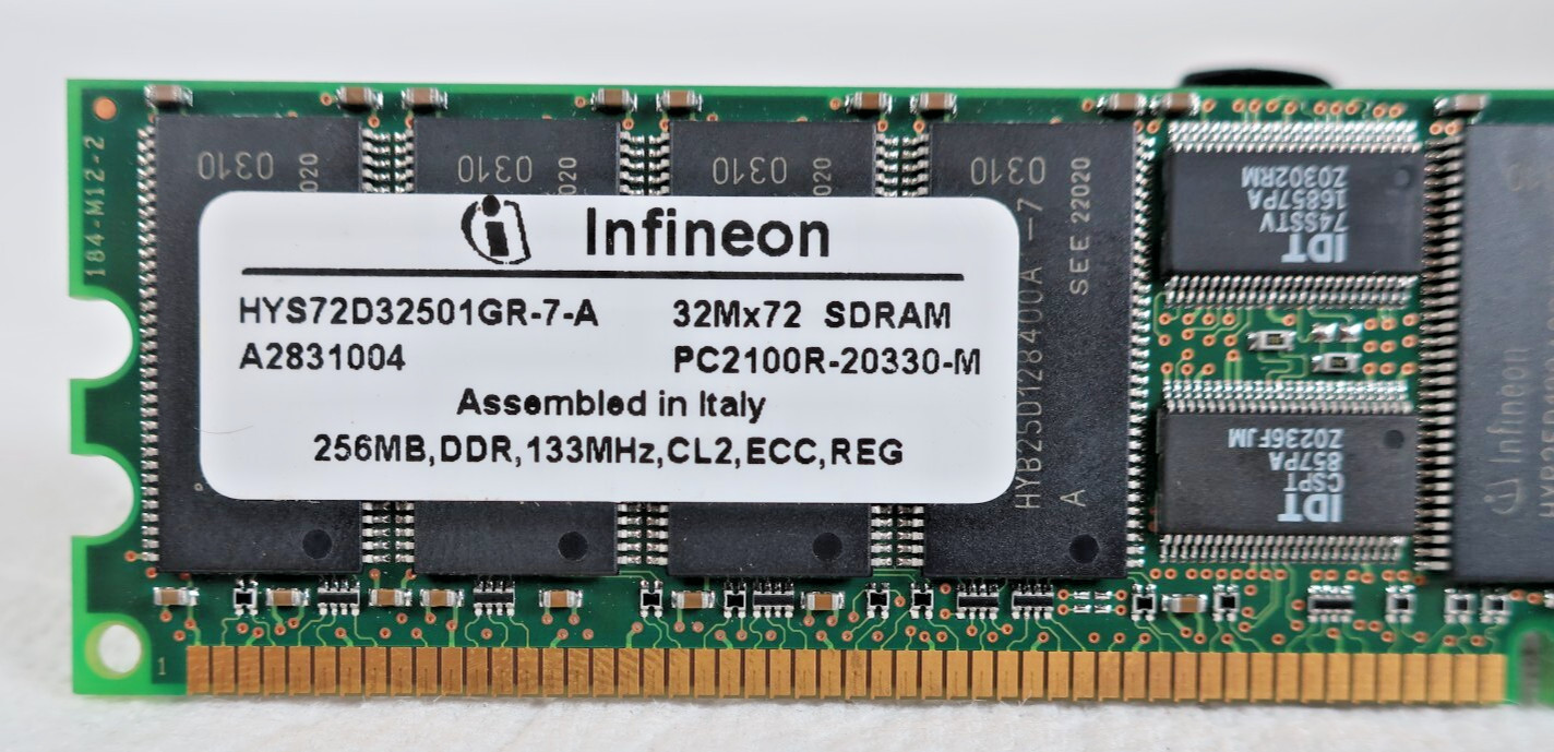 HYS72D32501GR-7-A 32Mx72 SDRAM PC2100R-20330-M 256MB