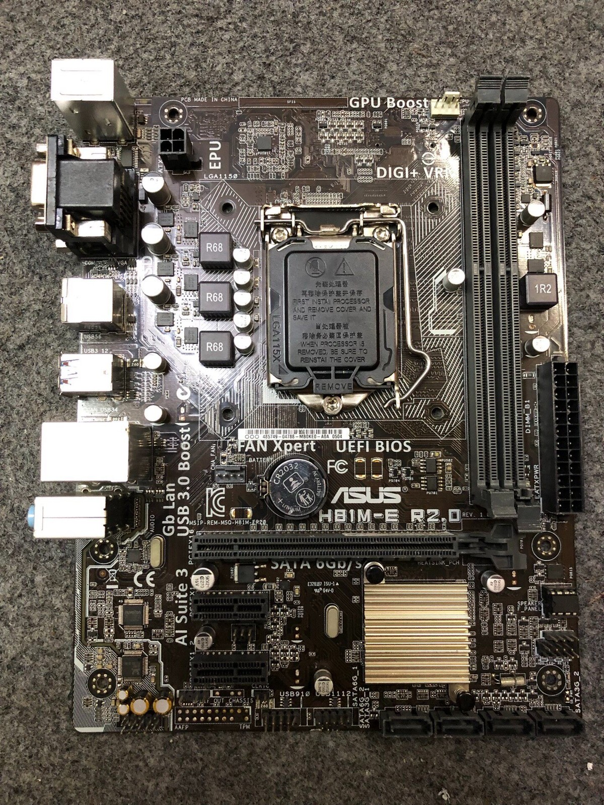 ASUS H81M-E R2.0 LGA1150 M-ATX DDR3 VGA HDMI Desktop Motherboard