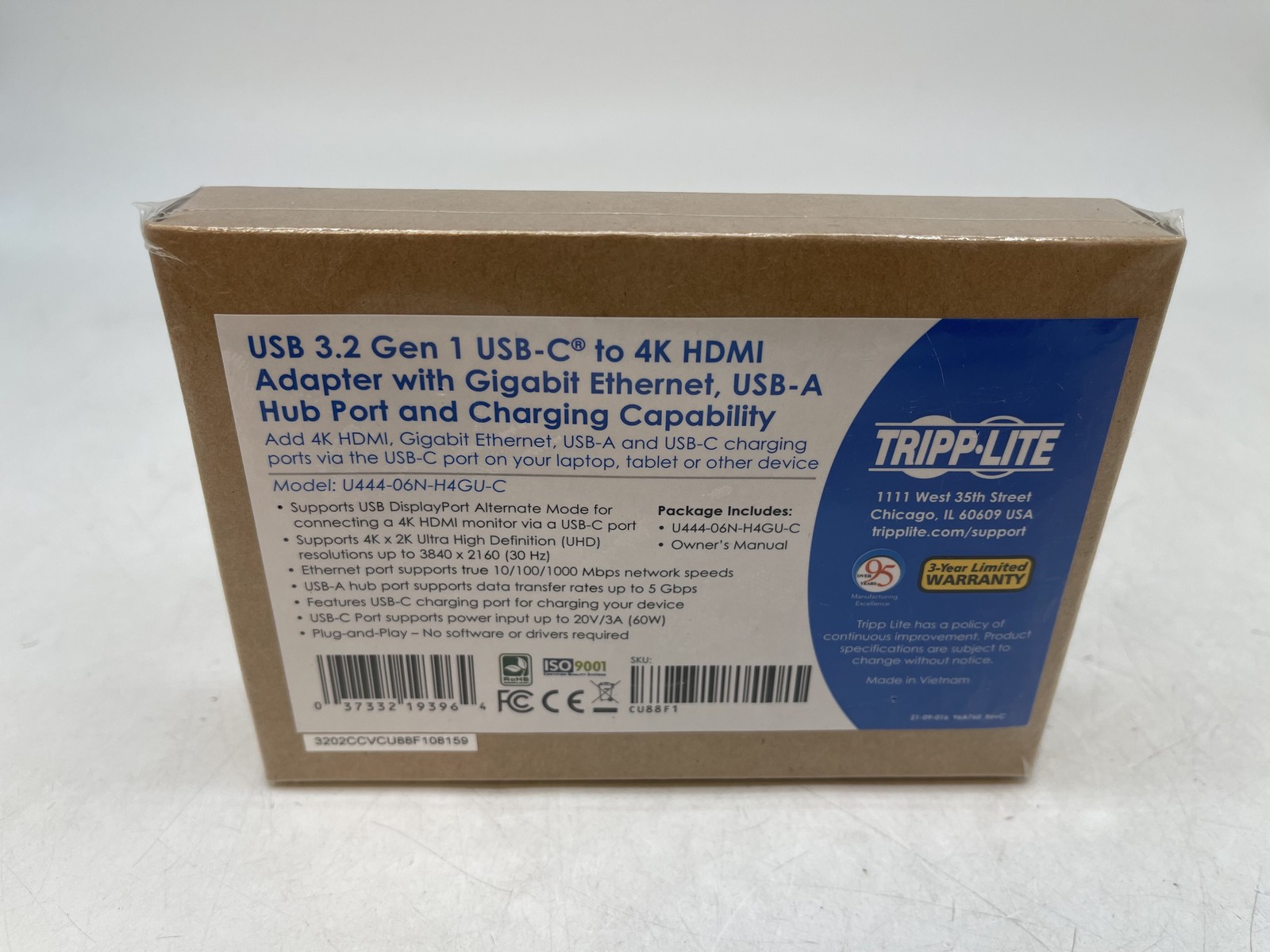 NEW TRIPP-LITE U444-06N-H4GU-C USB 3.1 GEN 1 USB-C TO 4K HDMI ADAPTER FREE S/H