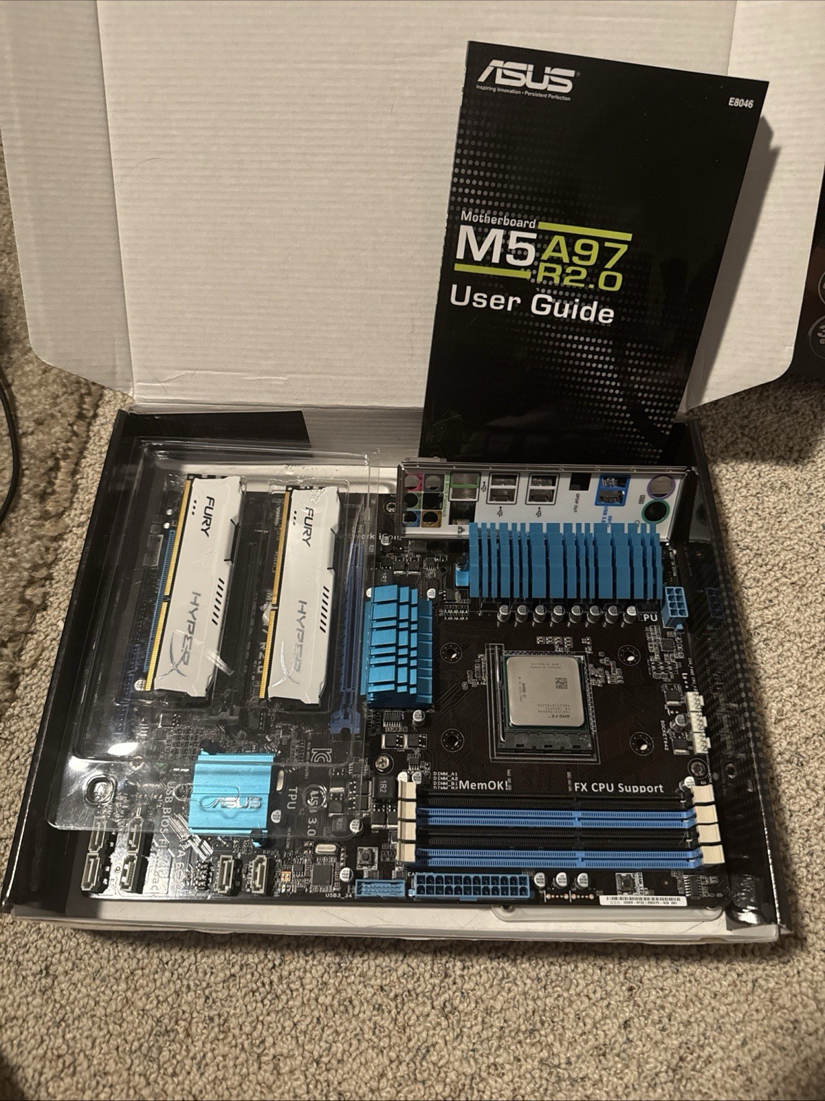 ASUS M5A97 R2.0 AM3+ Motherboard + AMD FX-8350 CPU + 8GB HyperX Fury RAM Combo