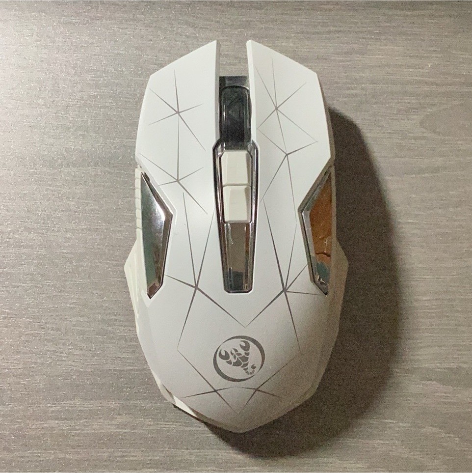 HXSJ T300 Wireless Gaming Mouse White 2400 DPI USB Adjustable 6 Buttons