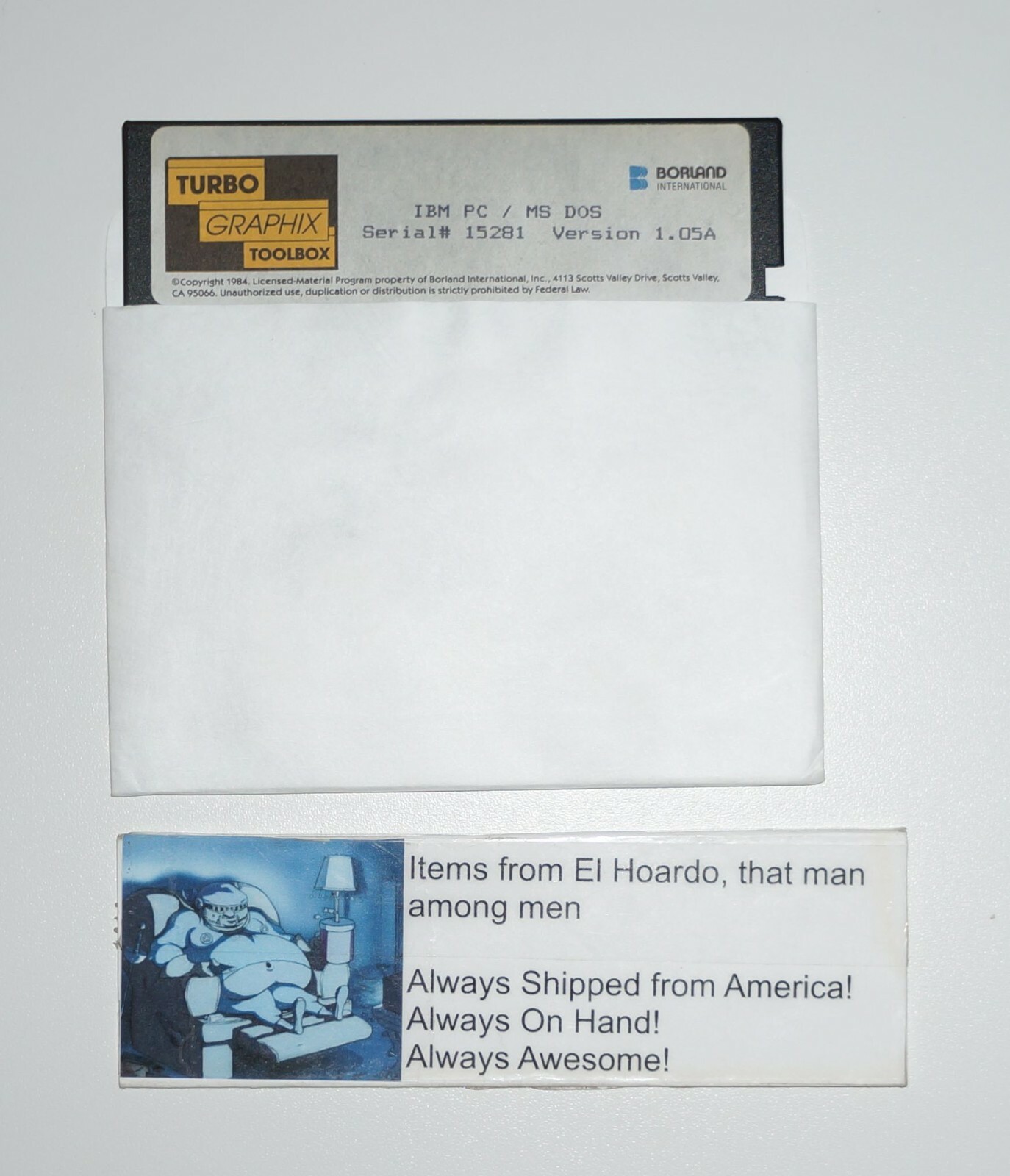 Turbo Graphix Toolbox 1.05A by Borland 1984 Computer Software