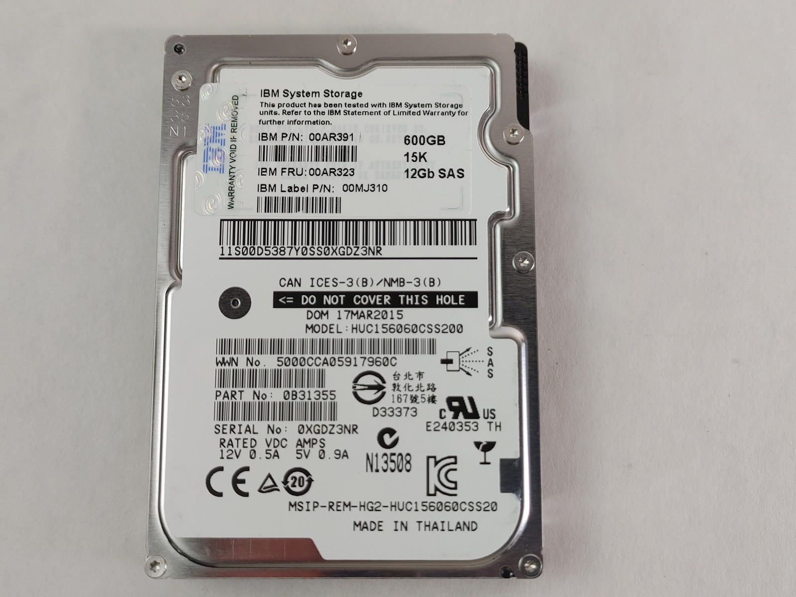 Hitachi IBM HUC156060CSS200 600 GB SAS 3 2.5 in Enterprise Drive