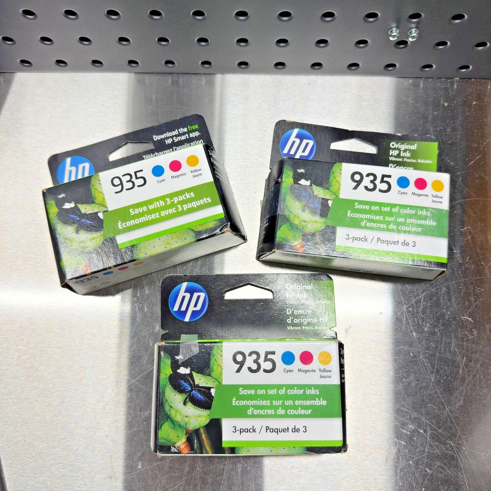 QTY 3 HP 935 Ink Cartridges 3-Pack for HP OfficeJet Pro 6230 6830 N9H65FN (9)