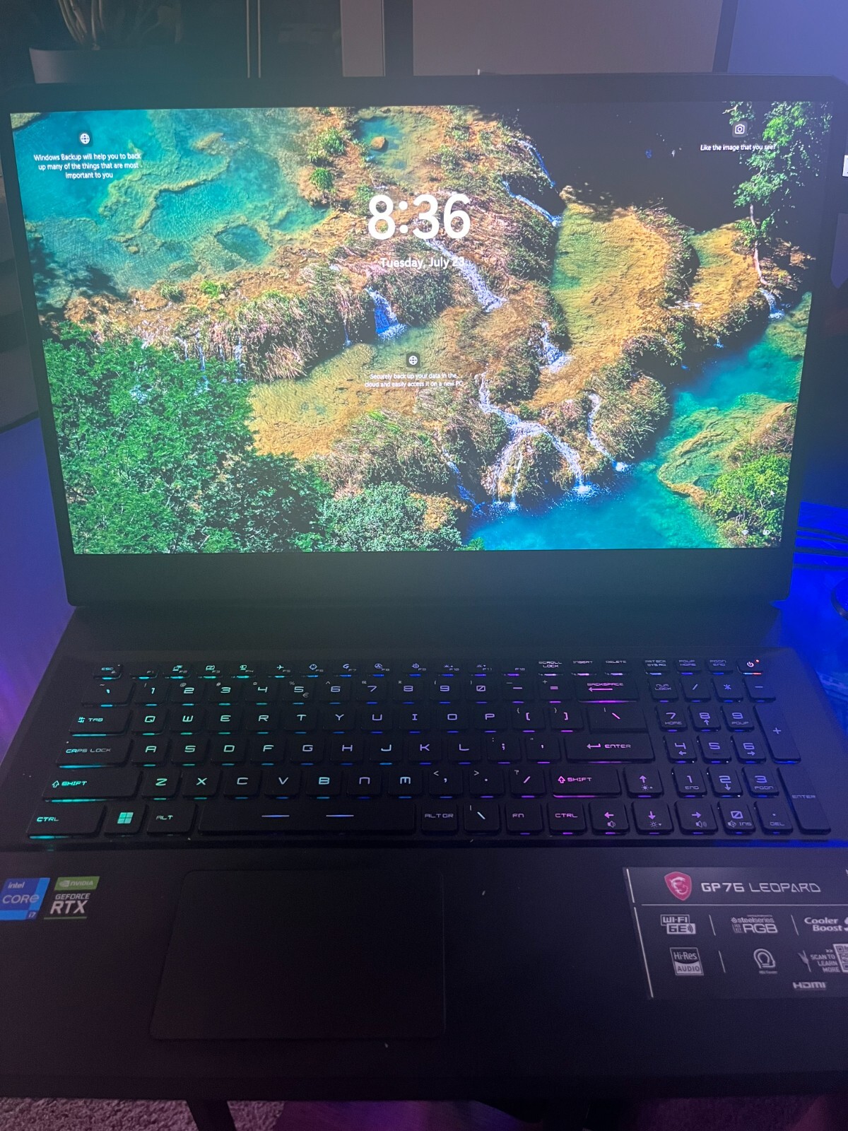 MSI GP76 Leopard Gaming Laptop w/Upgrades, Pre-owned (2.5 years)
