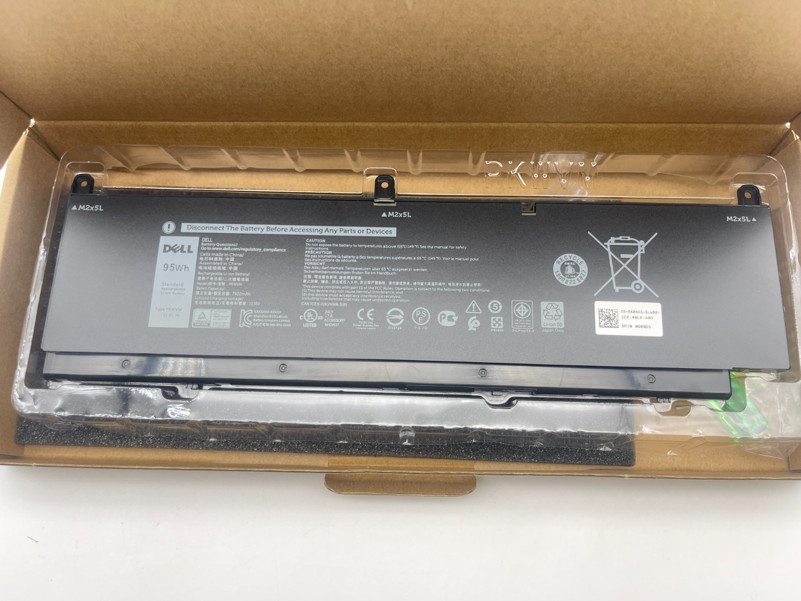 PKWVM Battery Genuine Dell Precision 7550 7560 7750 7760 Mobile Workstation