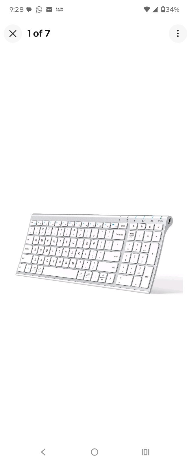 iClever BK10 Bluetooth Keyboard, Universal Bluetooth 5.1 Wireless Keyboard wi...