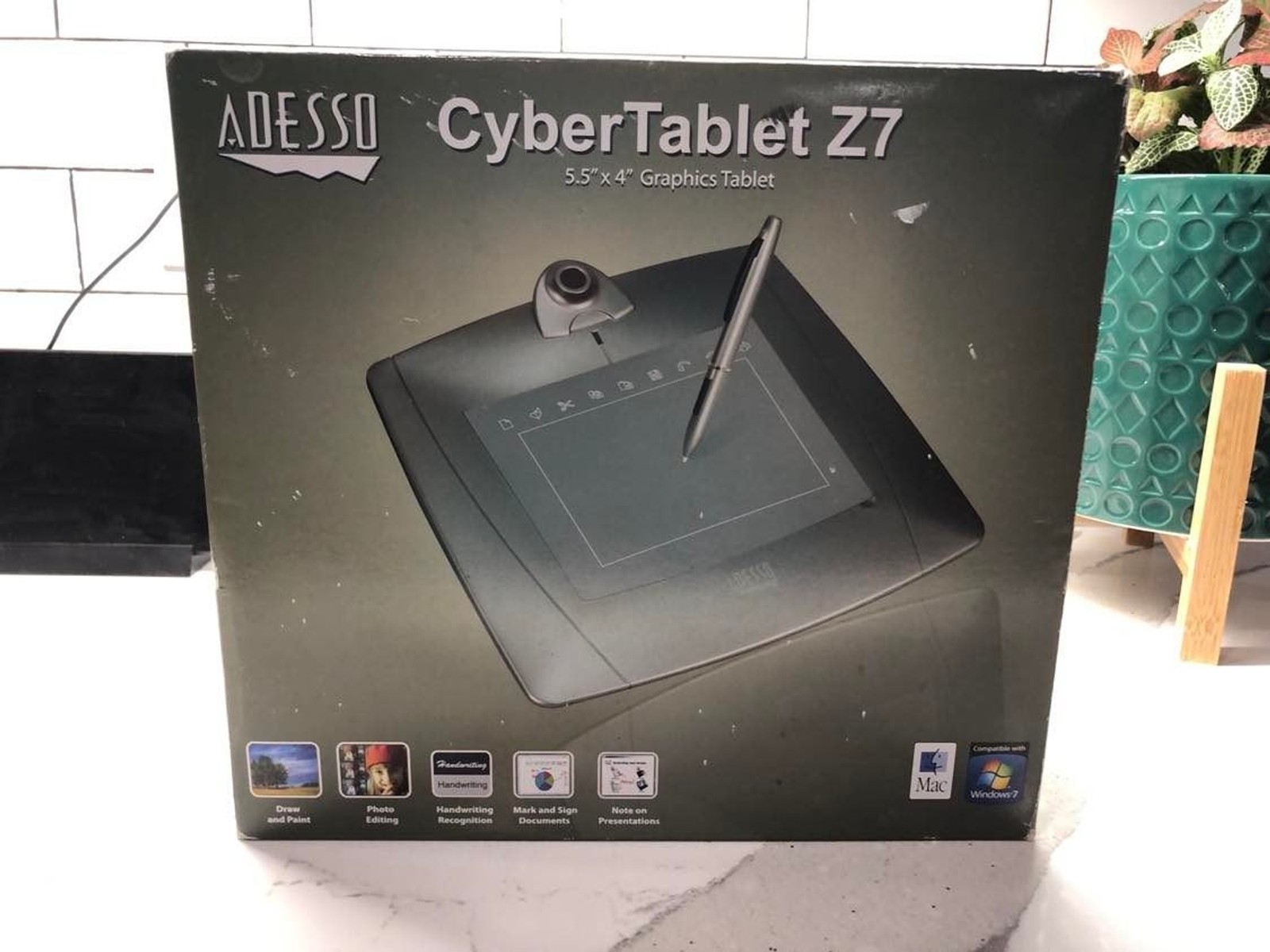 Adesso, CyberTablet Z7, 5.5" x 4" inch Graphics Tablet