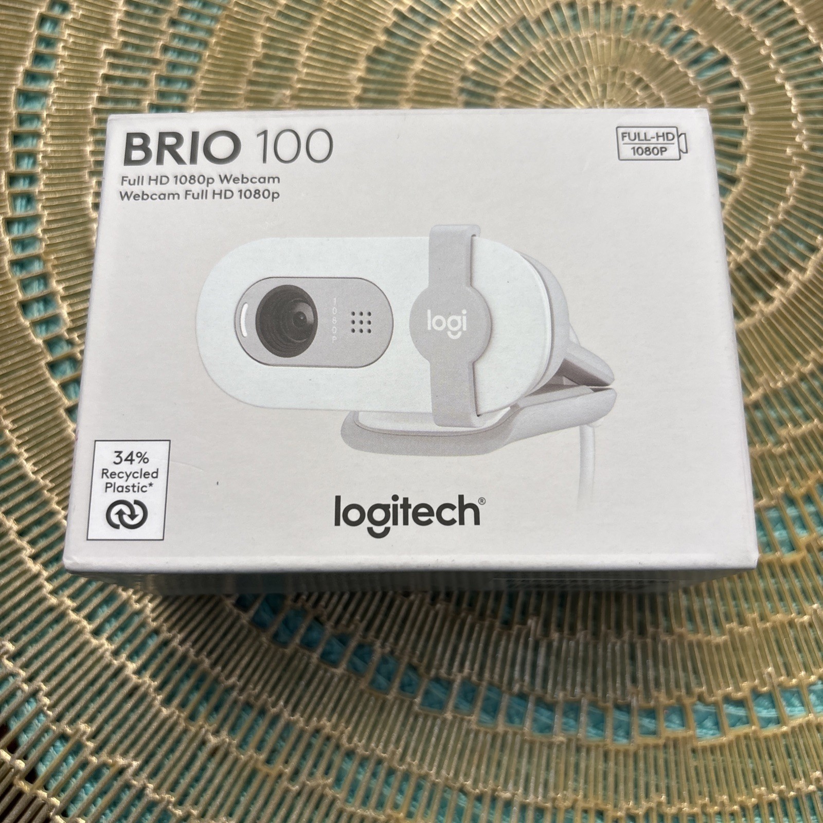 Authentic Logitech Brio 100 Full HD 1080p Webcam (960-001616) WHITE Brand New