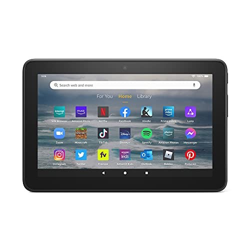 Fire 7 tablet, 7” display, 16 GB, 10 hours battery life, light and portable for