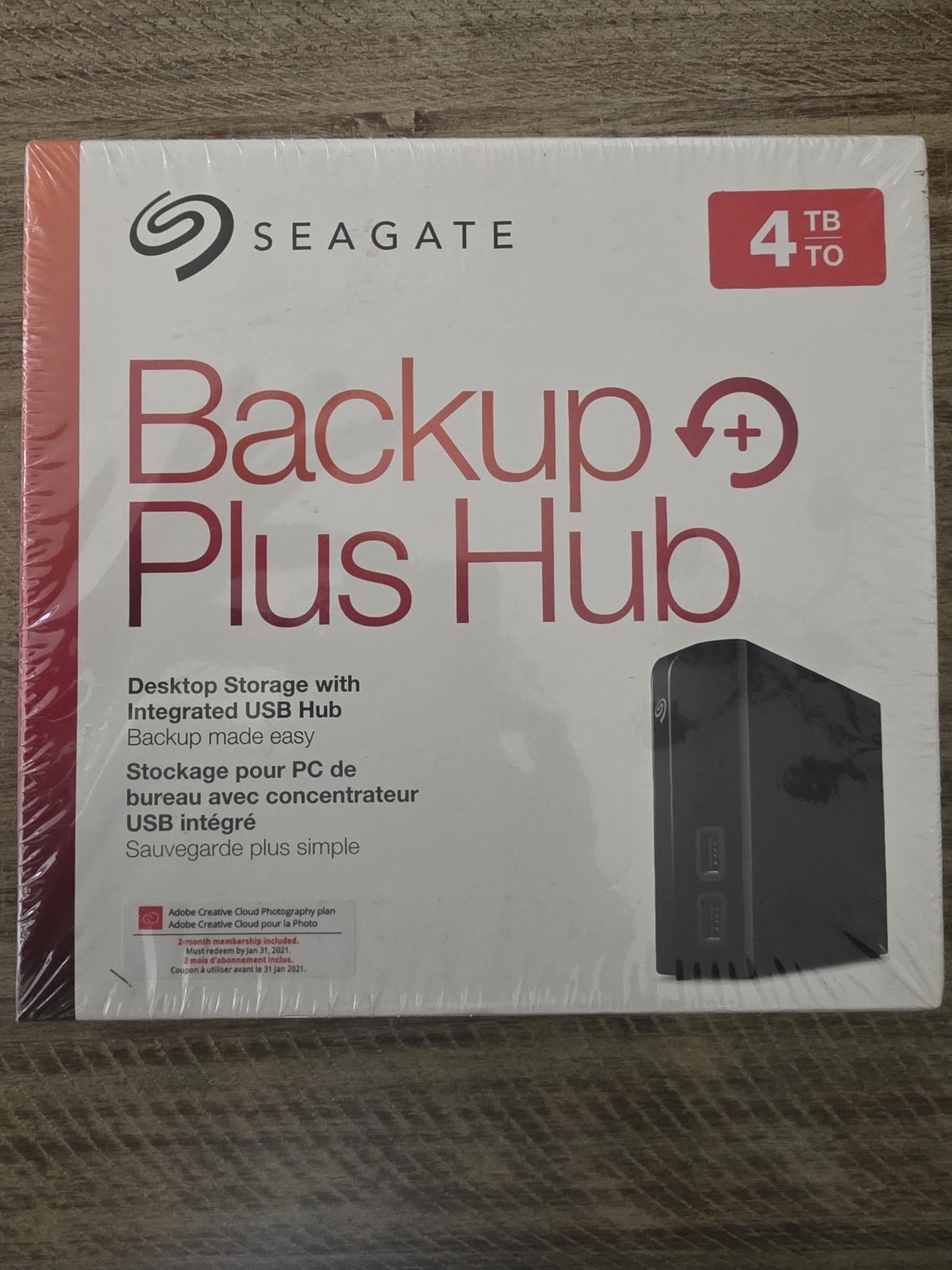 Seagate Backup Plus Hub 4TB Desktop External HDD USB Hub for Mac/PC Black