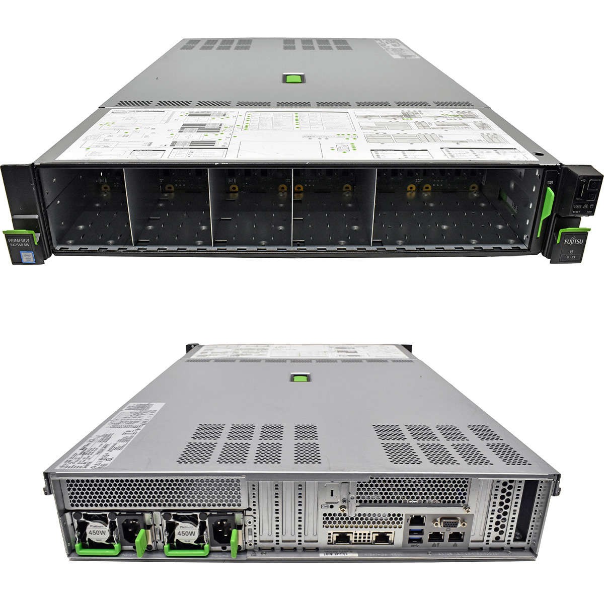 Fujitsu Primergy RX2540 M4 Server No CPU RAM No HDD 2x Cooler 24x 2.5 SFF EP420i