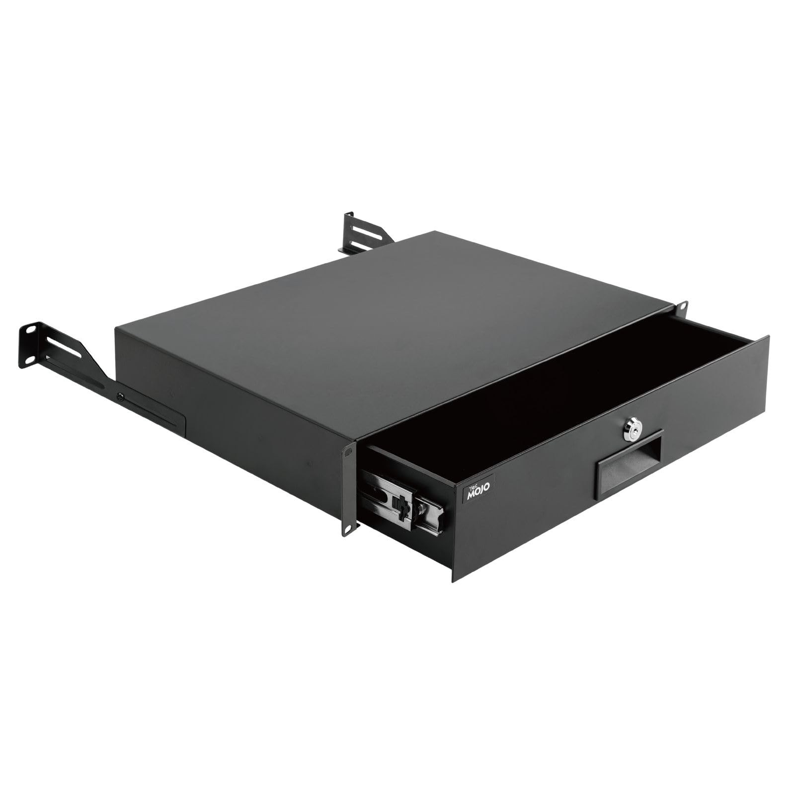 Tecmojo 2U Rack Drawer 19in Sliding Lockable 44lb Load