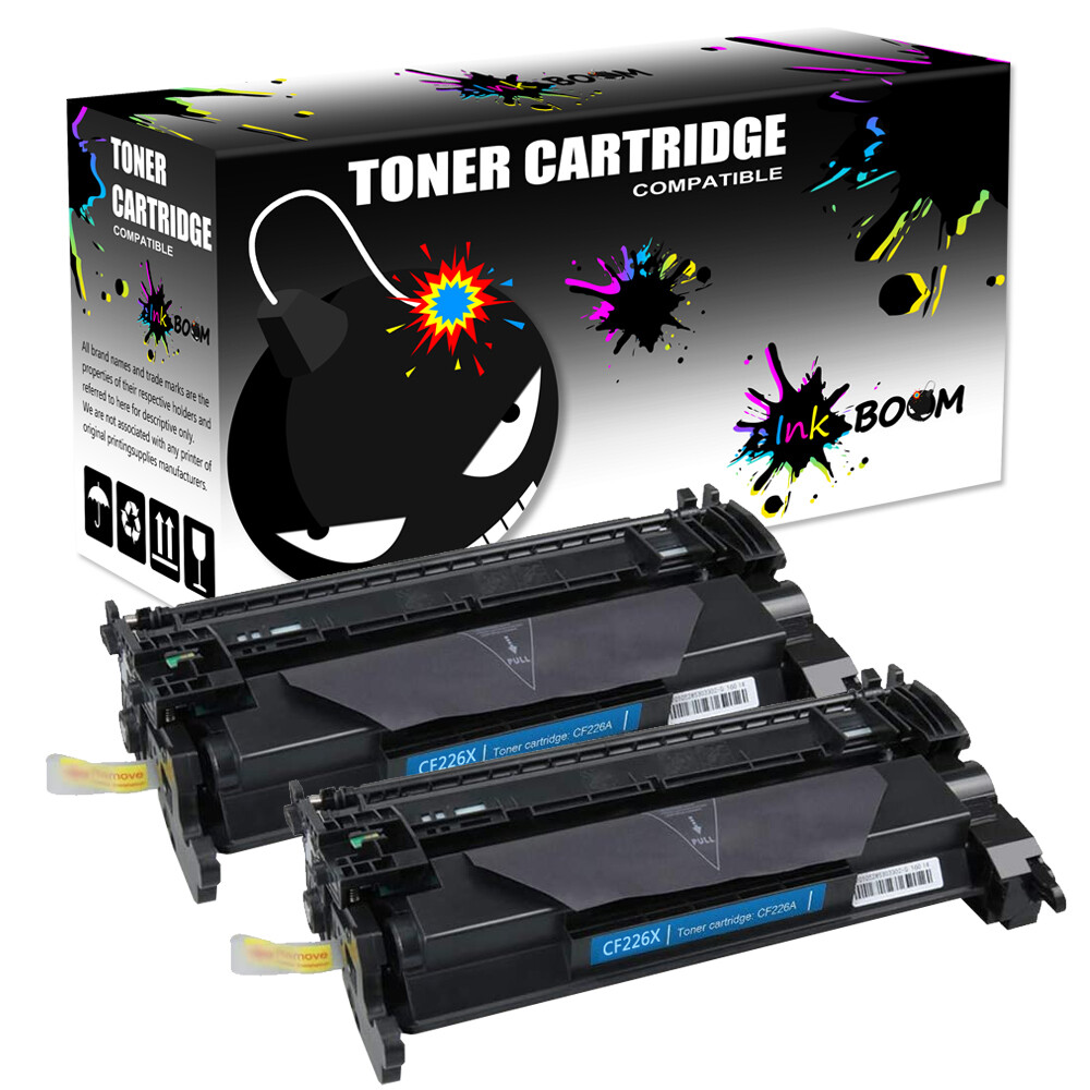 2 Black Toner Cartridges replace for HP CF226X 26X LaserJet Pro M402d M426fdn