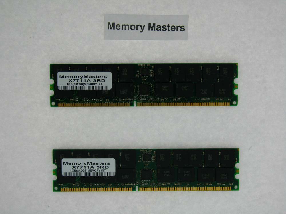 X7711A 3rd party 4GB 2x2GB 184pin PC2700 ECC DDR Memory Kit for Sun Fire V240