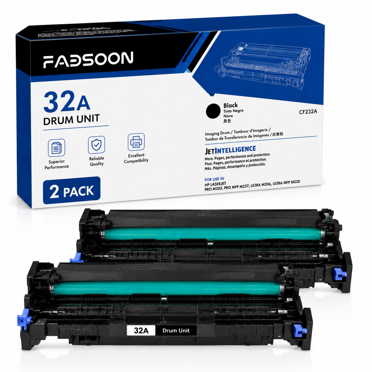 32A CF232A 2PK Drum Unit for LaserJet Pro M203dw M227fdw M227fdn M203dn M227sdn