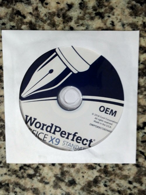 Corel WordPerfect Office X9 Standard OEM For Windows 11 and 10 CD