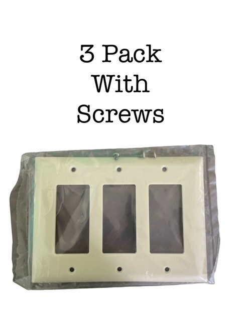 SWITCH COVER PLATE (3 PACK) 3-Gang Decora Wall Plate Decorative Faceplate ROCKER
