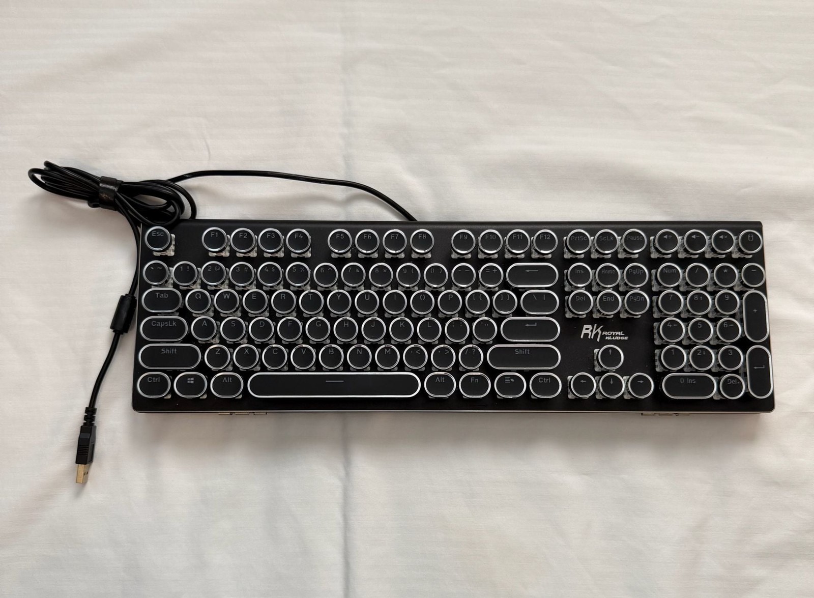 Royal Kludge RK S108 Black USB Wired Mechanical Gaming KeyboardTypewriter Style