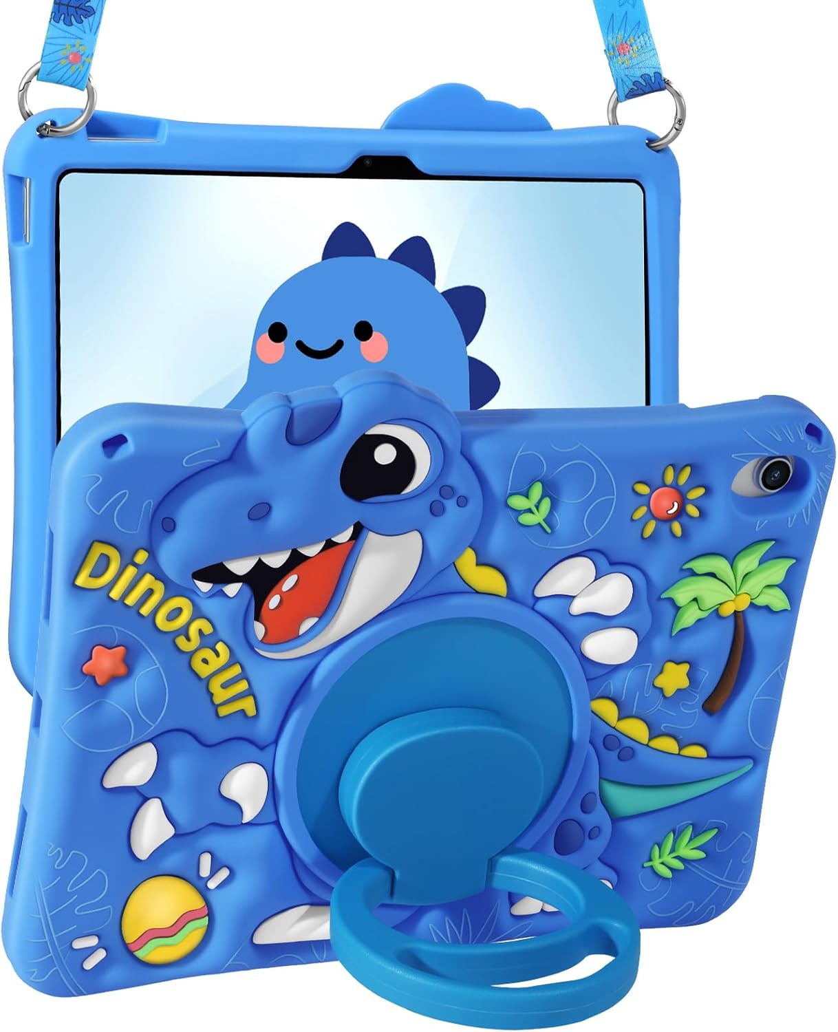Boaretiu for Ipad A16 Case/10Th Generation Case - Blue Dinosaur Cool for Boys Gi