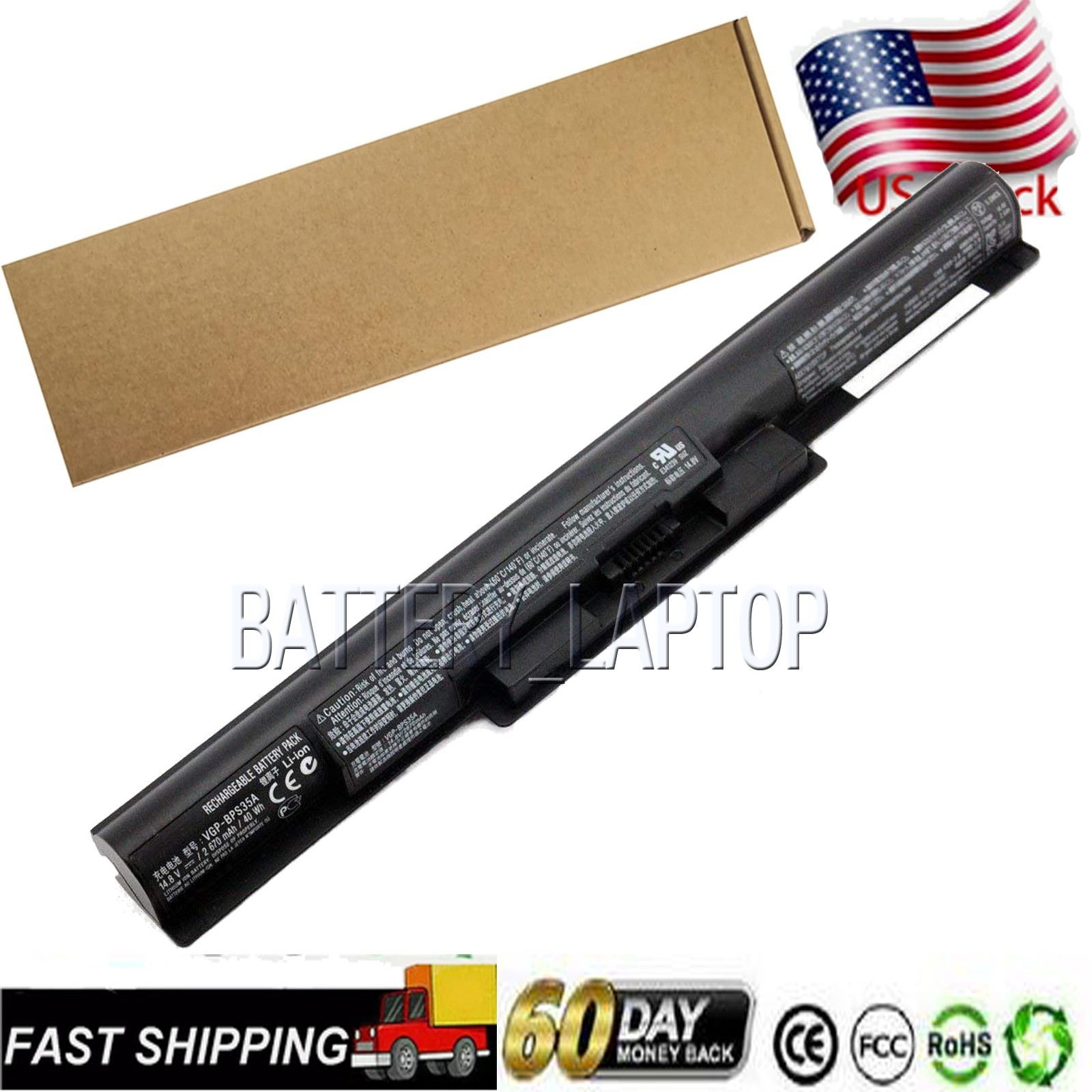 BPS35 VGP-BPS35 Battery For Sony VAIO SVF152A27T VGP-BPS35A vgpbps35a Laptop
