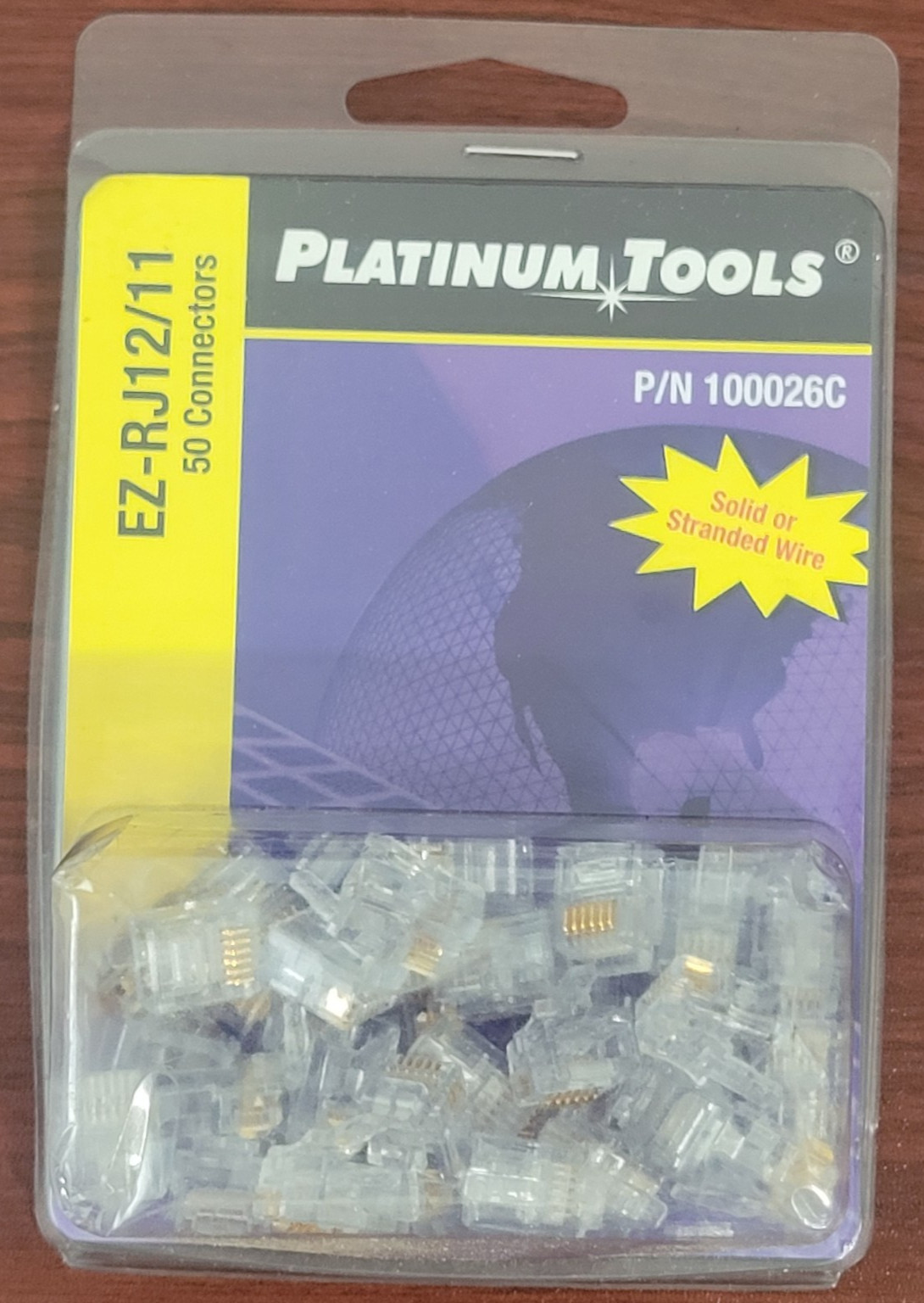 Platinum Tools 100026C EZ-RJ12/11 Connectors (50 PC PACK) New