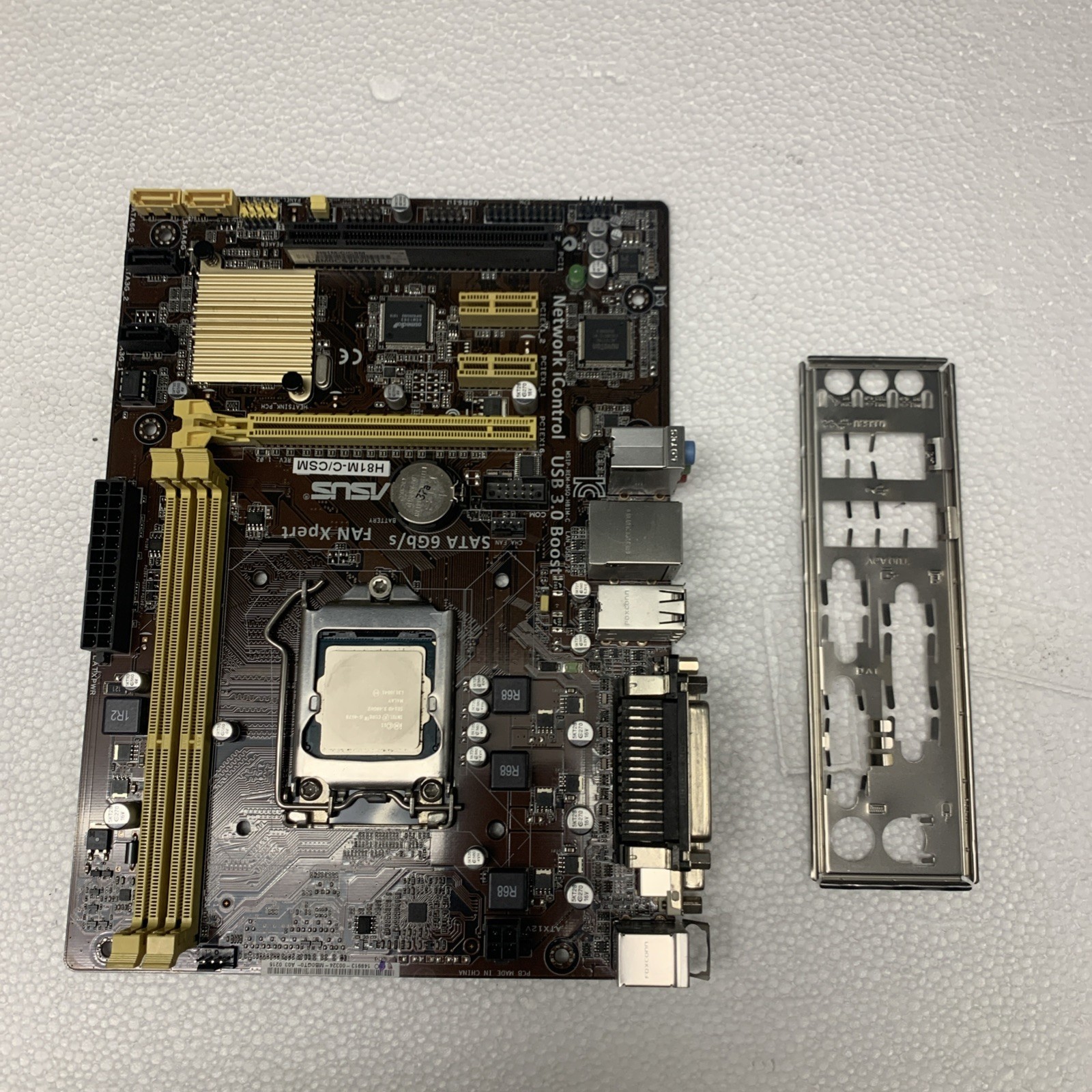 Asus H81M-C/CSM LGA 1150 Motherboard w/ i5 4670 CPU & I/O Shield Fully Tested