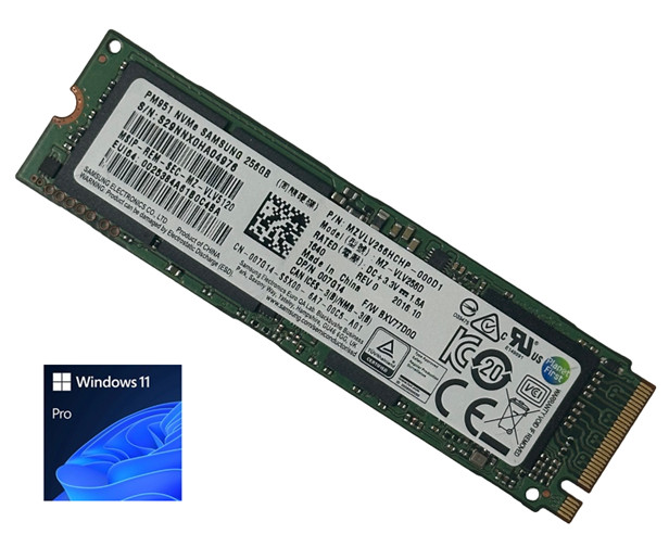 Samsung 256GB M.2 NVMe SSD w\ Windows 11 Pro for Dell Lenovo Acer HP ASUS IBM