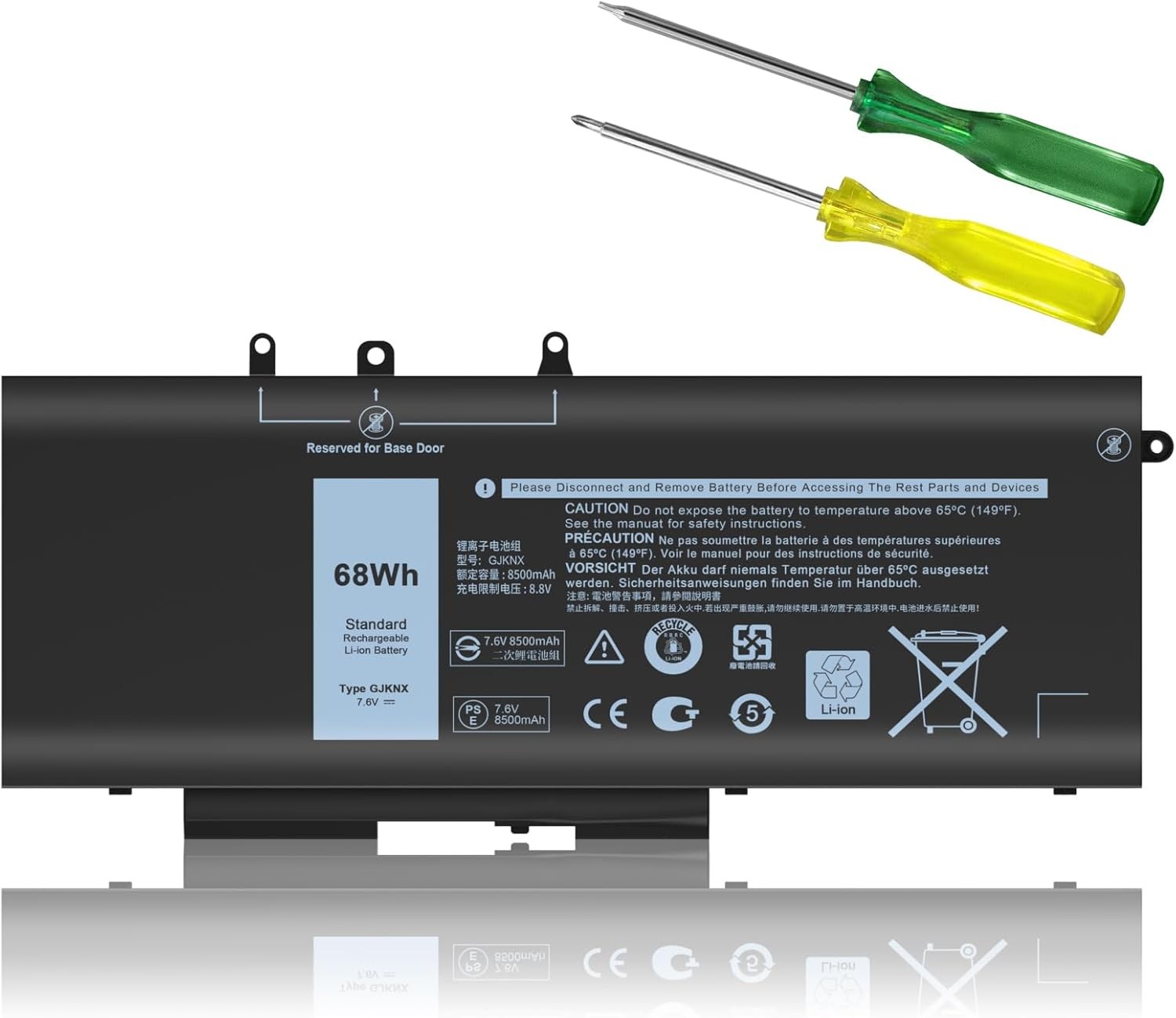 68WH GJKNX Battery Replacement for Dell Latitude 5480 5580 5490 5491 5580 5590