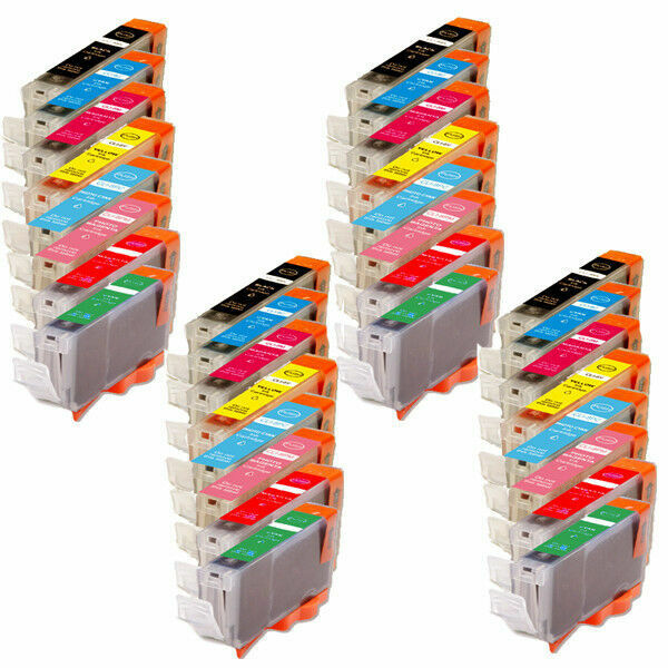 32PK Printer Ink Set + Red & Green w/ smart chip for Canon Pro9000 Mark II