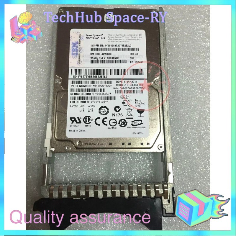 New IBM 44V6833 44V6831 300GB 10K RPM SAS SFF (AIX) PSeries HDD HARD DRIVE