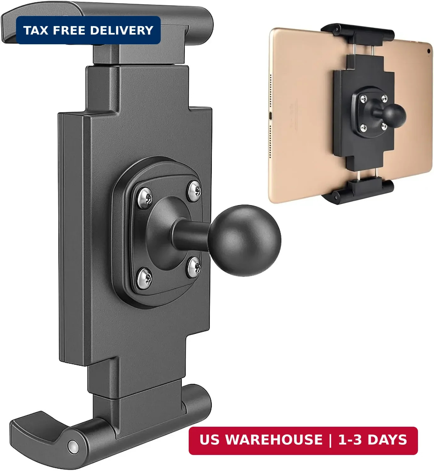 VAUBORTTI 1" Ball Tablet Holder - Screw-Mounted Tablet Mount Compatible with RAM