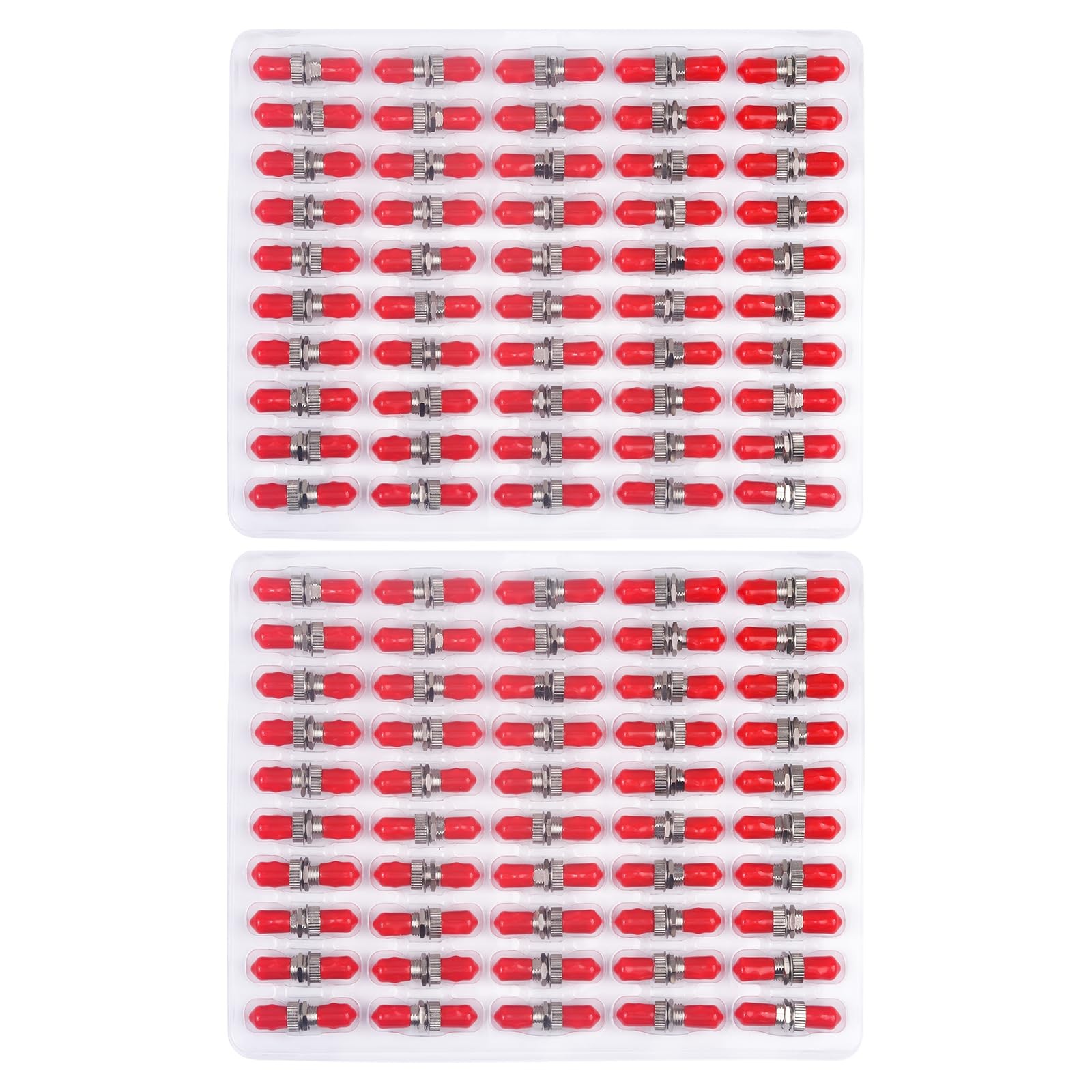 100 PCS ST Simplex Coupler ST to ST Singlemode Bulkhead Fiber Optic Adapter
