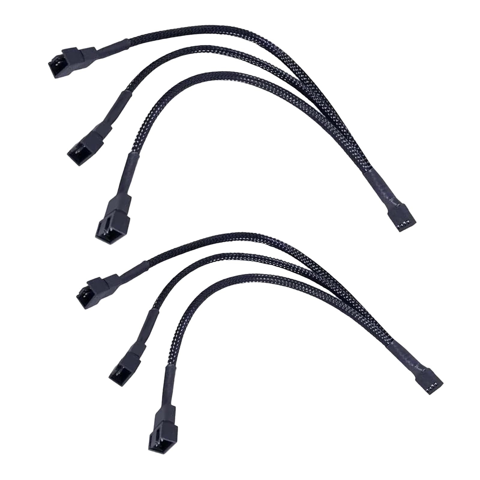 3 Way 4 Pin PWM Fan Splitter Cable - 12 Inches / 30cm, 1x PWM-Controlled Fan ...