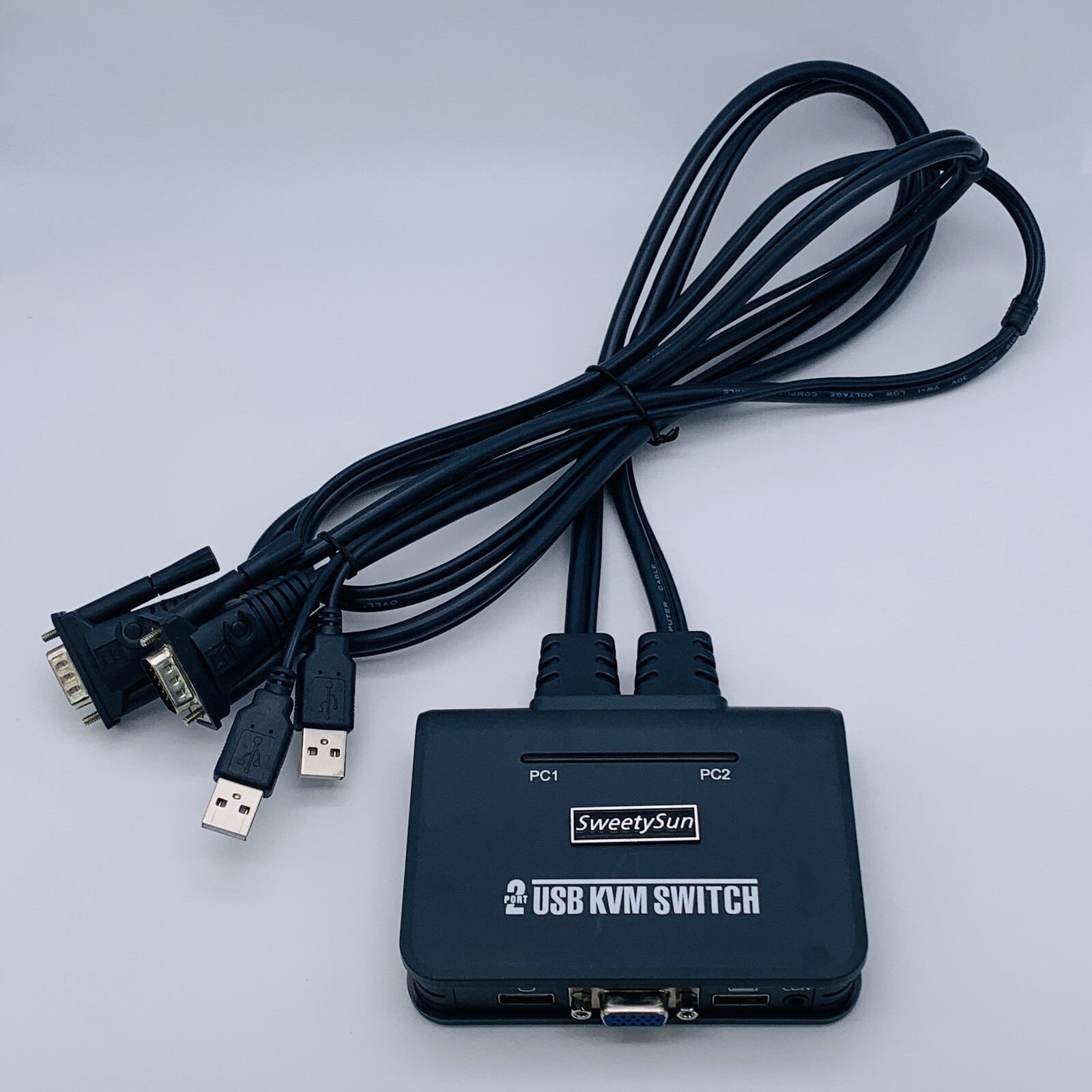 SweetySun 2 Port USB KVM Switch Box Only - Missing Plug in Play Switch Button