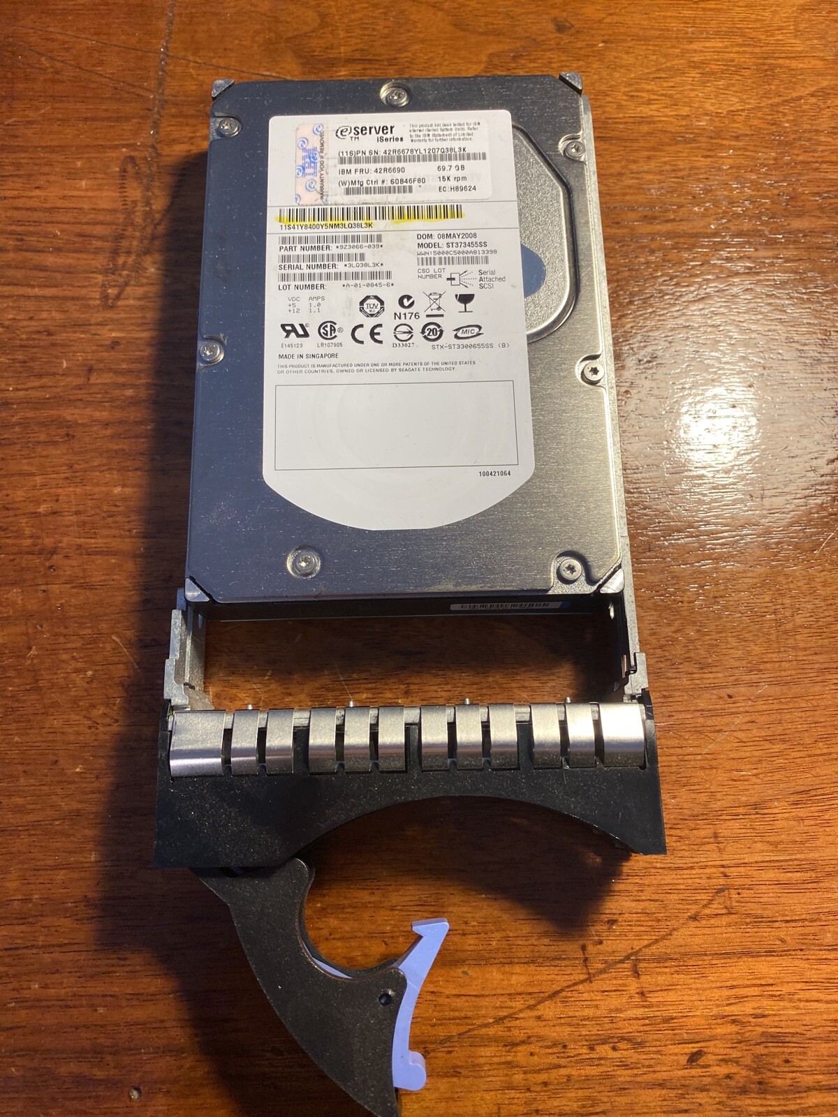IBM iSeries Server 69.7gb  Hard Disk Drive eServer 15K RPM