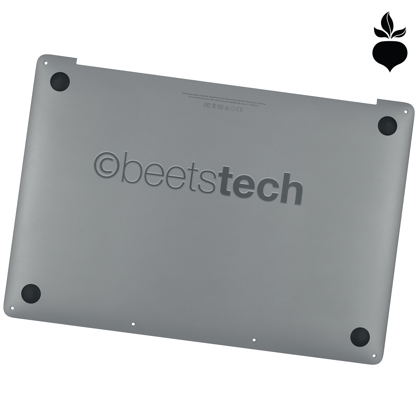 GR_A SPACE GRAY BOTTOM CASE - MacBook Pro 13" A1708 Late 2016,Mid 2017