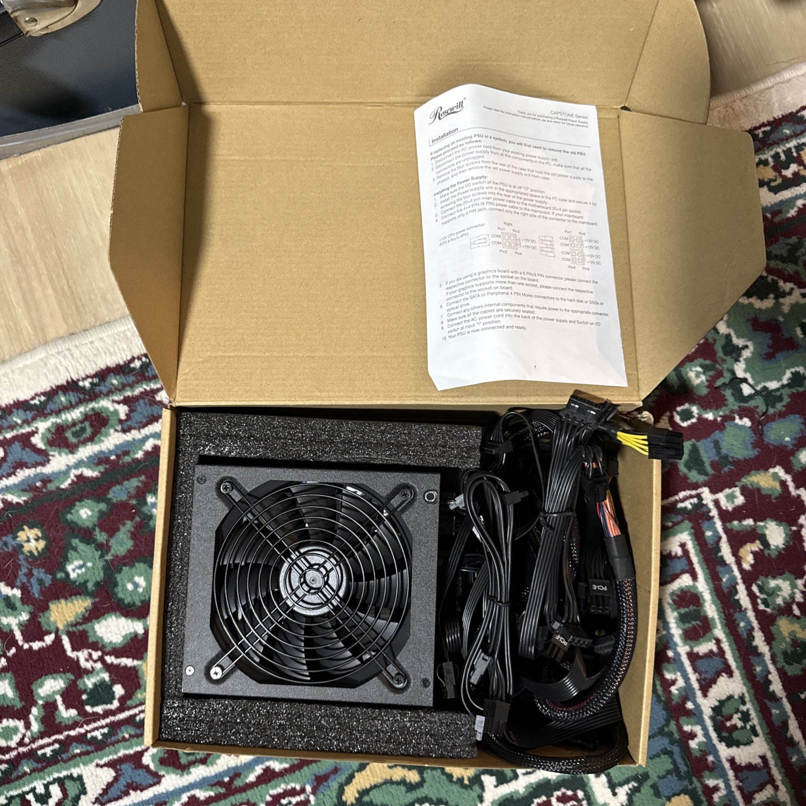 Rosewill PHOTON 850 850W 80 Plus Gold ATX Power Supply ALL CABLES INCLUDED