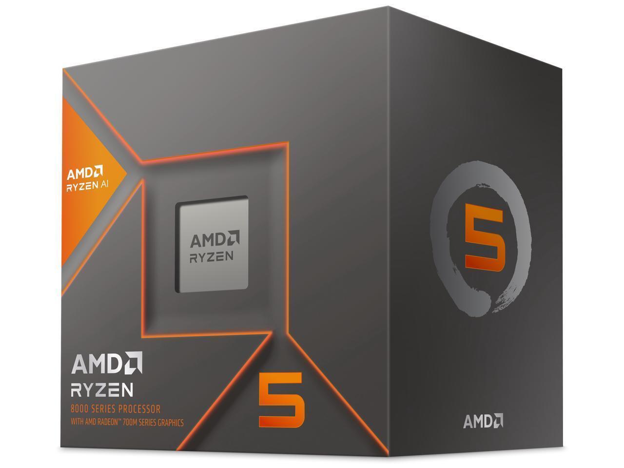 AMD Ryzen 5 8600G - Ryzen 5 8000-G Series 6-Core 4.3 GHz Socket AM5 65W AMD Rade