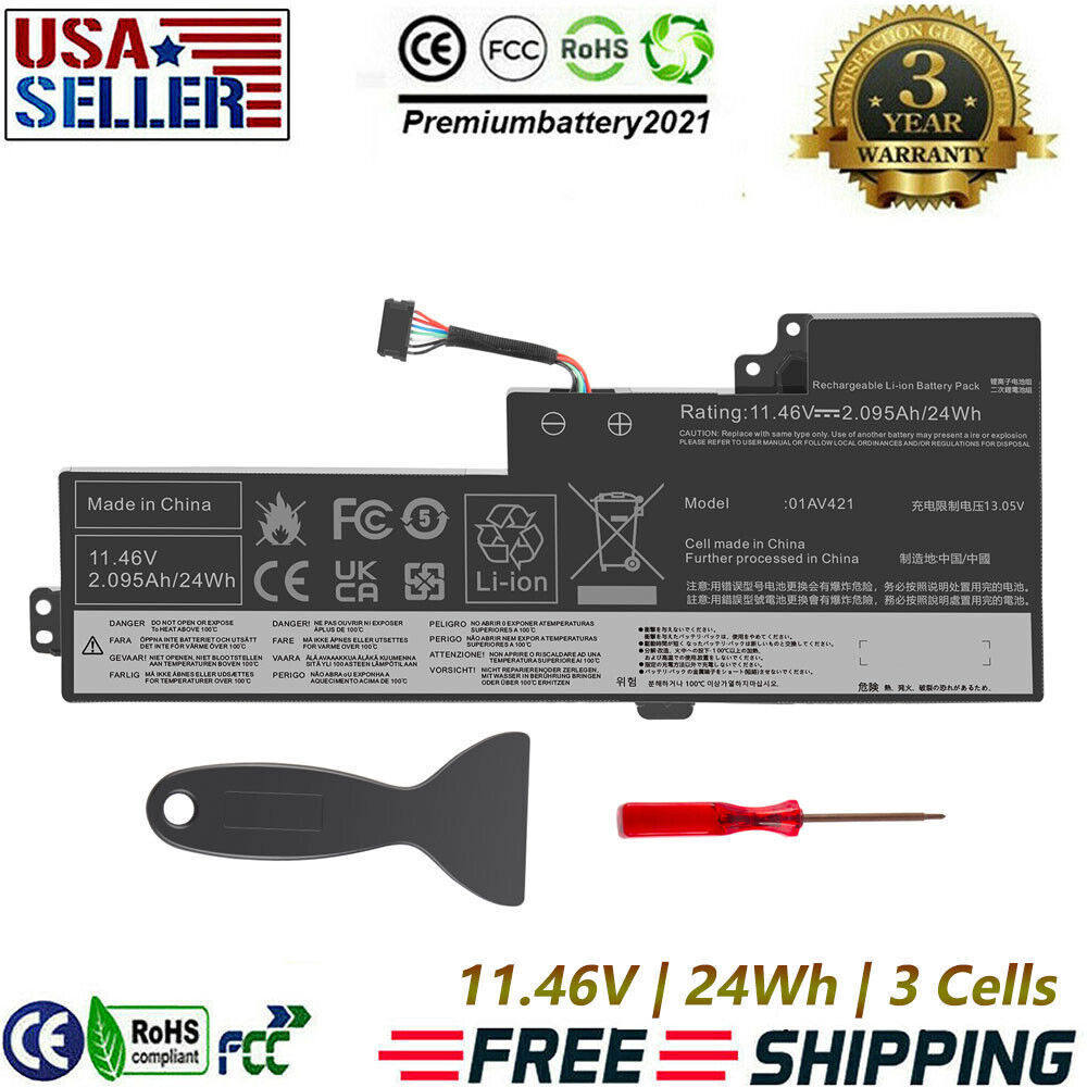 01AV419 01AV420 01AV489 Battery For Lenovo ThinkPad T470 A475 T480 A485 24Wh